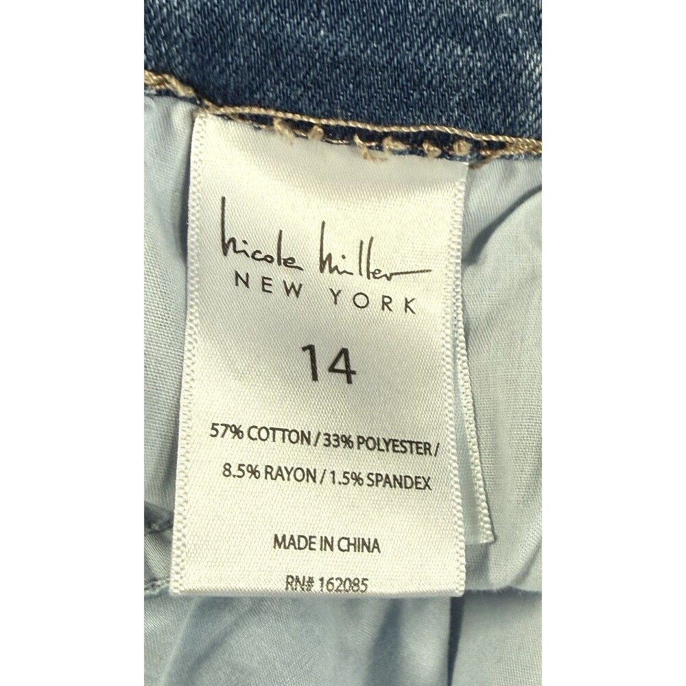 Nicole Miller Soho High Rise Bootcut Jeans 14 Floral Embroidered Stretch Boho - Picture 3 of 8